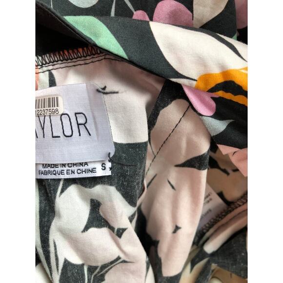 SAYLOR INES Poplin Jumpsuit Sweetheart Neckline Rust Floral-Print S - Picture 10 of 13